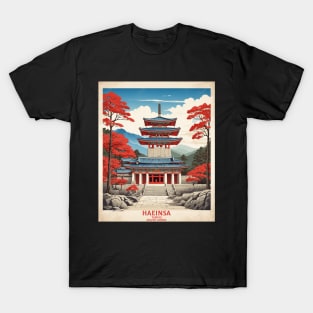 Haiensa Temple South Korea Travel Tourism Retro Vintage T-Shirt